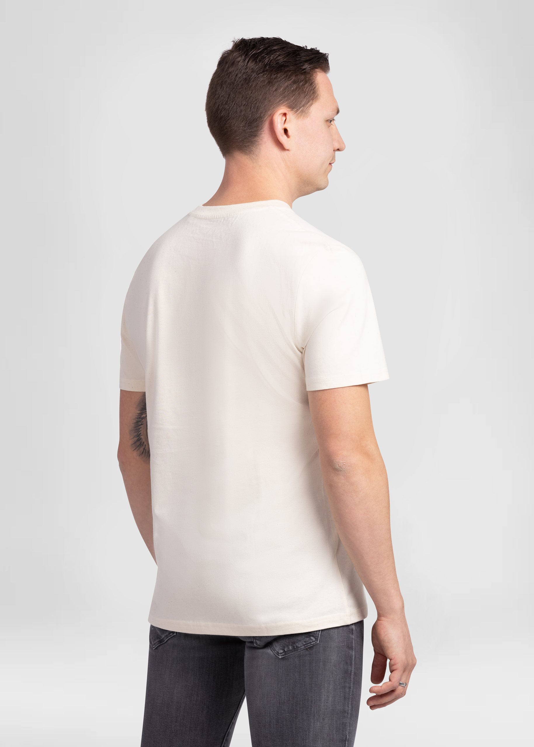 T-shirt valitool unisexe Sun Logo Natural Raw – vue de dos